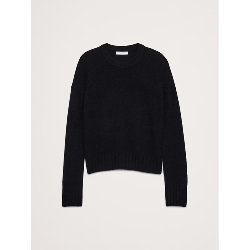 Banana Republic Black Knit‎ Cable Detail Sweater Women's Size S